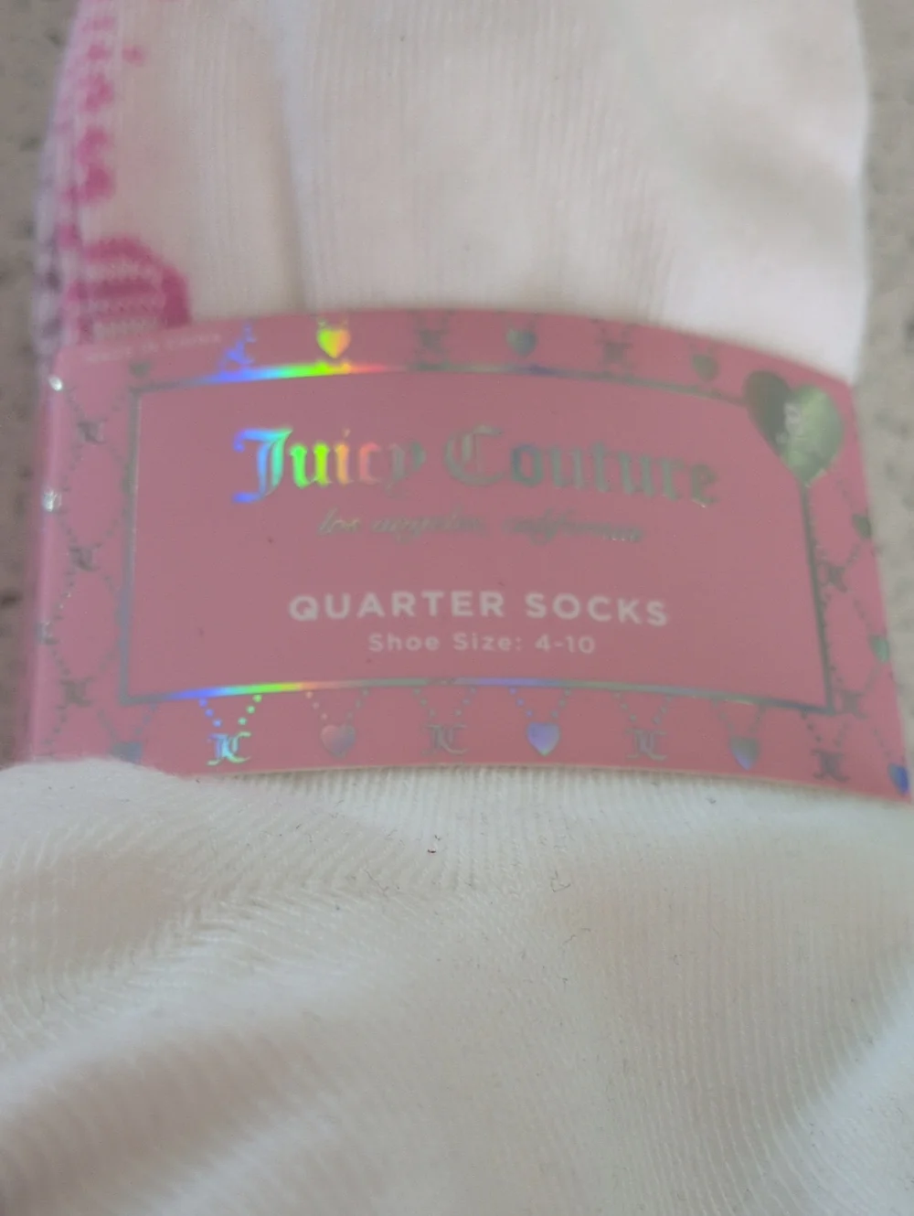 Juicy Couture Pink Strawberry Eyeshadow Palette/ White Juicy Couture Socks 10pr